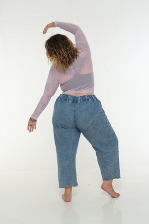 Mesh Top long sleeve in Lavender