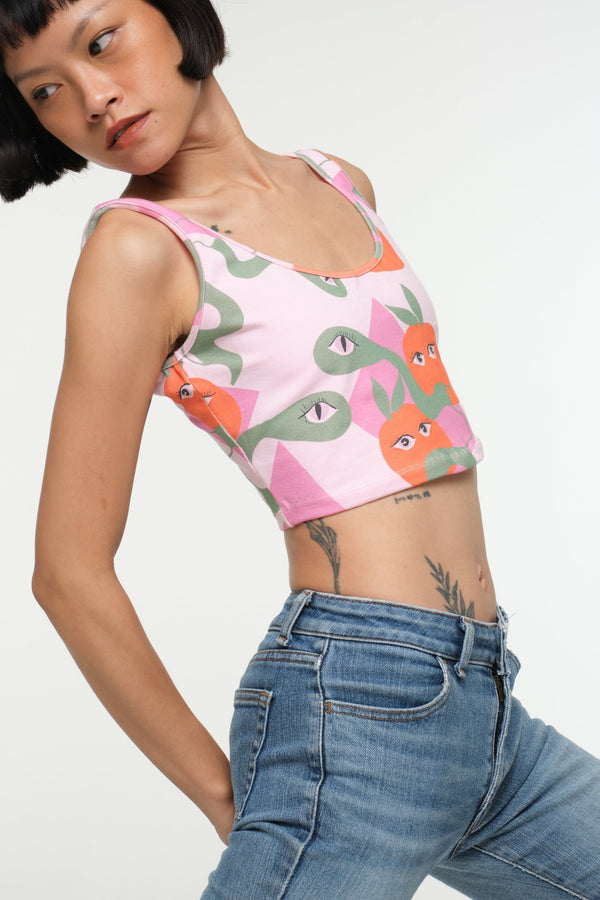API CROP 3 PACK: in Tutti Fruity / Green Leaf / Forbidden Fruit print - Manners London