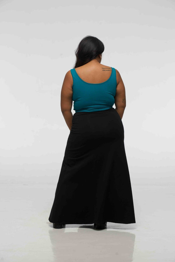 Api Mid Crop Top in Deep Turquoise - Manners London