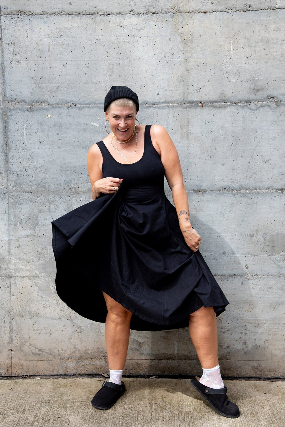 Asri Api Dress Midi in Black - Manners London