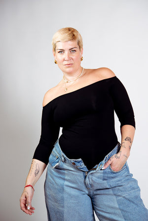 Bardot Full Length Top in Black - Manners London
