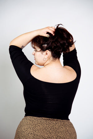 Bardot Full Length Top in Black - Manners London