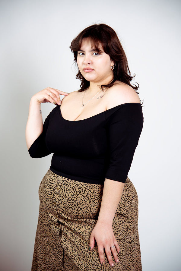Bardot Full Length Top in Black - Manners London