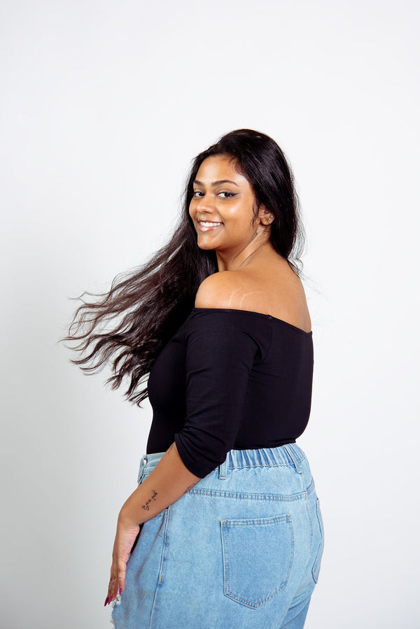 Bardot Full Length Top in Black - Manners London