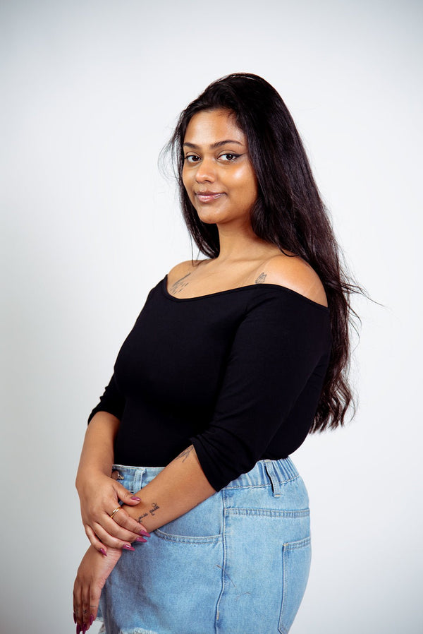 Bardot Full Length Top in Black - Manners London
