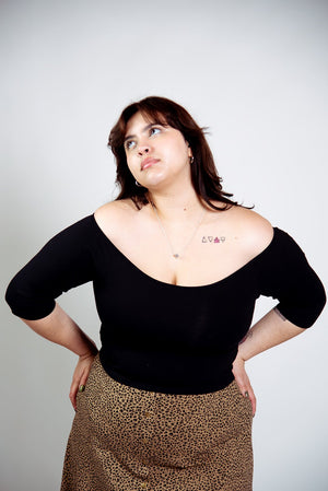 Bardot Full Length Top in Black - Manners London