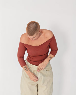 Bardot Full Length Top in Paprika - Manners London