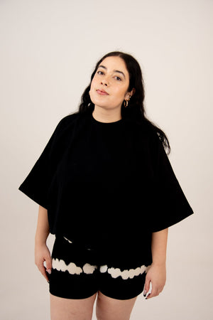 Biker Shorts Mid Length In Blot Black - Manners London