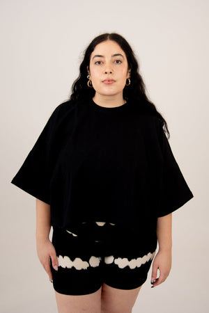 Biker Shorts Mid Length In Blot Black - Manners London