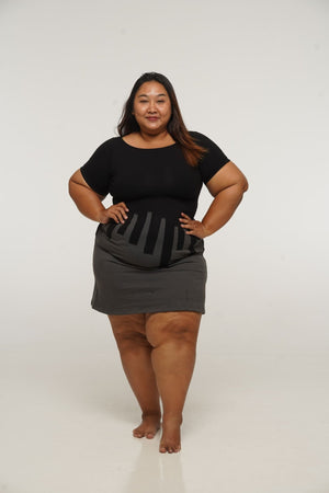 Bizi Mini Dress in Black/Grey - Manners London