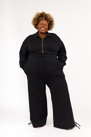 Boiler Suit Petite in Black - Manners London