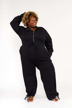 Boiler Suit Petite in Black - Manners London