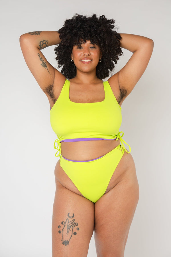 Bum Out Reversible High Waist In Grape And Apple Sours - Manners London