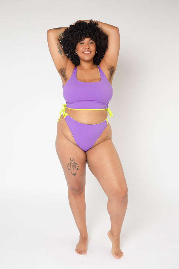 Bum Out Reversible High Waist In Grape And Apple Sours - Manners London