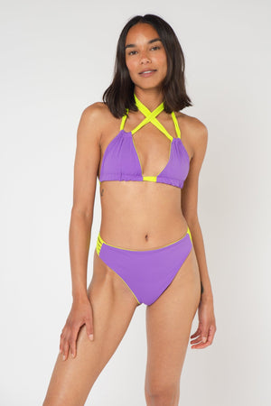Bum Out Reversible High Waist In Grape And Apple Sours - Manners London