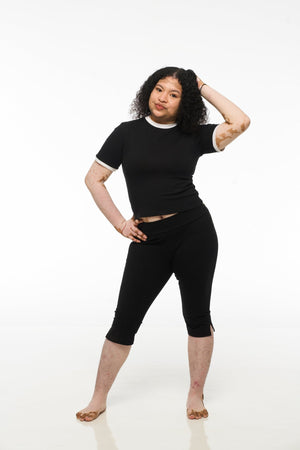 Capri Pants in Black - Manners London