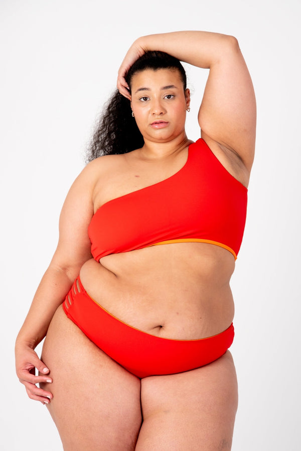 Cheeky Reversible High Waist Petite In All The Fire - Manners London