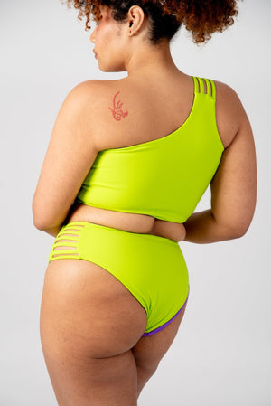 Cheeky Reversible High Waist Petite In Grape and Apple Sours - Manners London