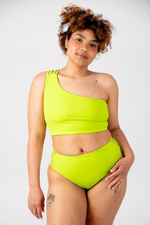 Cheeky Reversible High Waist Petite In Grape and Apple Sours - Manners London