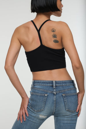 CORE CROP 5 PACK: Crop Vest / Scoop Crop Vest / EKA Racer crop/ Iza Crop Vest / Shinni Neck crop in Black - Manners London