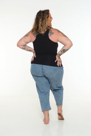 CORE FULL LENGTH 5 PACK: Full Length Vest / Scoop long Vest / EKA Racer long / Iza Vest long / Shinni Neck long in Black - Manners London