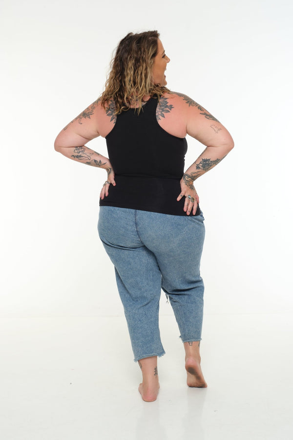 CORE FULL LENGTH 5 PACK: Full Length Vest / Scoop long Vest / EKA Racer long / Iza Vest long / Shinni Neck long in Black - Manners London