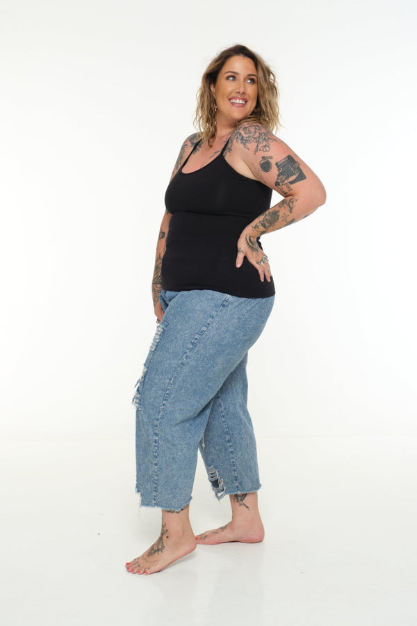CORE FULL LENGTH 5 PACK: Full Length Vest / Scoop long Vest / EKA Racer long / Iza Vest long / Shinni Neck long in Black - Manners London