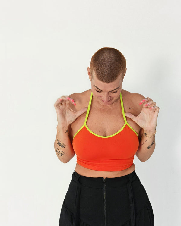 CROP VEST 3 PACK in Khaki Green/moss , Flame/lime and Leopard print/black - Manners London