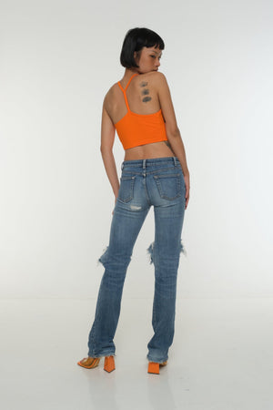 CROP VEST 3 PACK in Tangerine, Forbidden Fruit print and Grass Green/Lime - Manners London