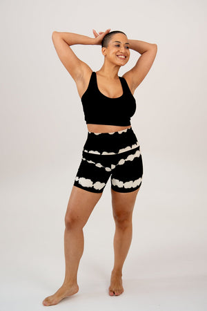 Cross Back Crop Bra In Black - Manners London