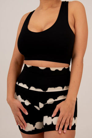 Cross Back Crop Bra In Black - Manners London