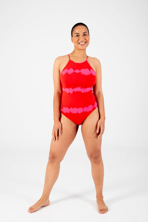Eka Bodysuit Tall In Blot Red - Manners London