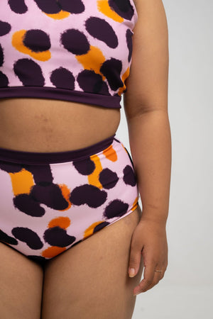Got - You - Covered Reversible High Waist In Spicy Leopard Print and Deep Plum - Manners London