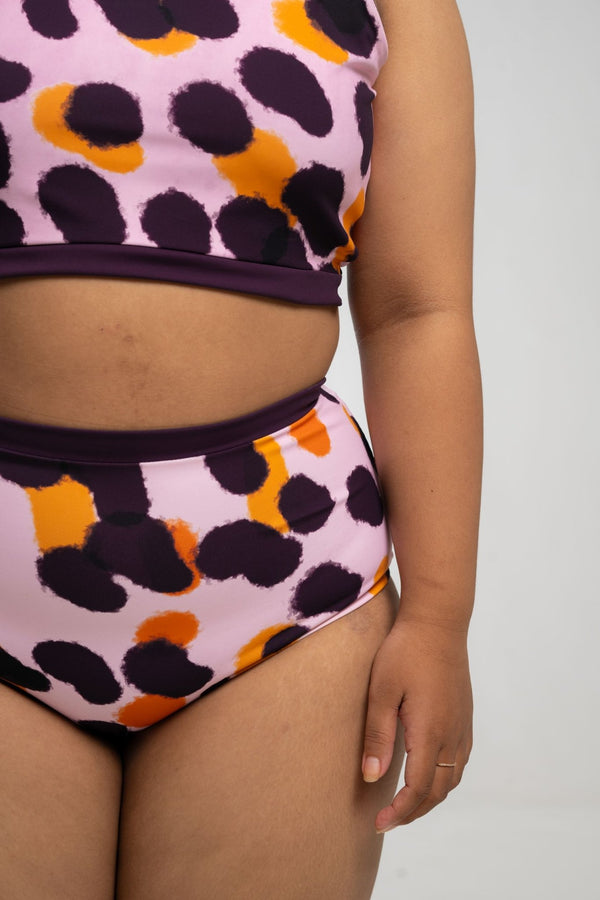 Got - You - Covered Reversible High Waist In Spicy Leopard Print and Deep Plum - Manners London