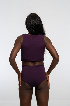 Got - You - Covered Reversible High Waist In Spicy Leopard Print and Deep Plum - Manners London