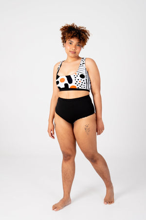 Got - You - Covered Reversible High Waist Regular In Cuppa Print and Black - Manners London