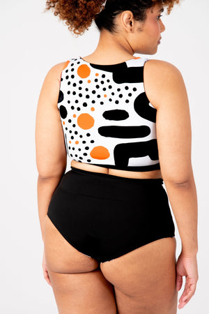 Got - You - Covered Reversible High Waist Regular In Cuppa Print and Black - Manners London