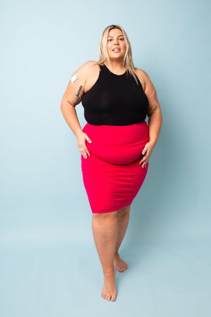 Iza Full Length Vest Top in Black - Manners London