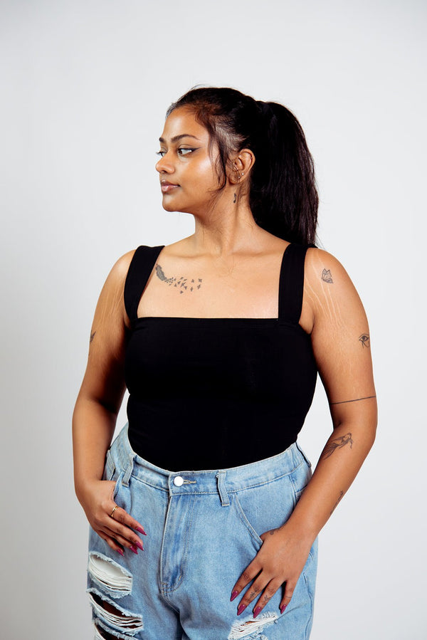Keja Top Crop in Black - Manners London