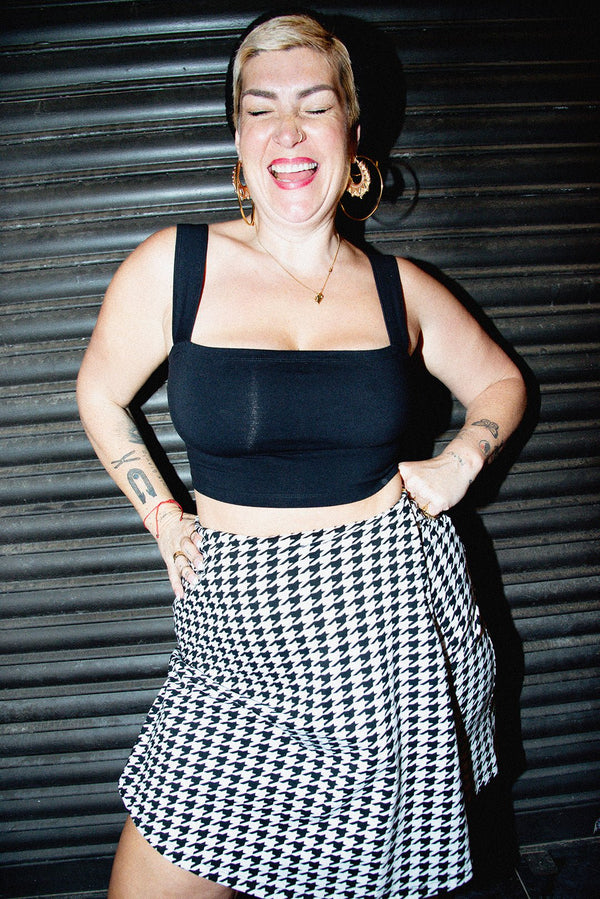 Keja Top Crop in Black - Manners London