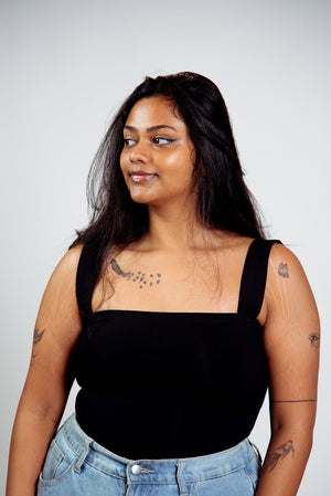 Keja Top Full Length in Black - Manners London
