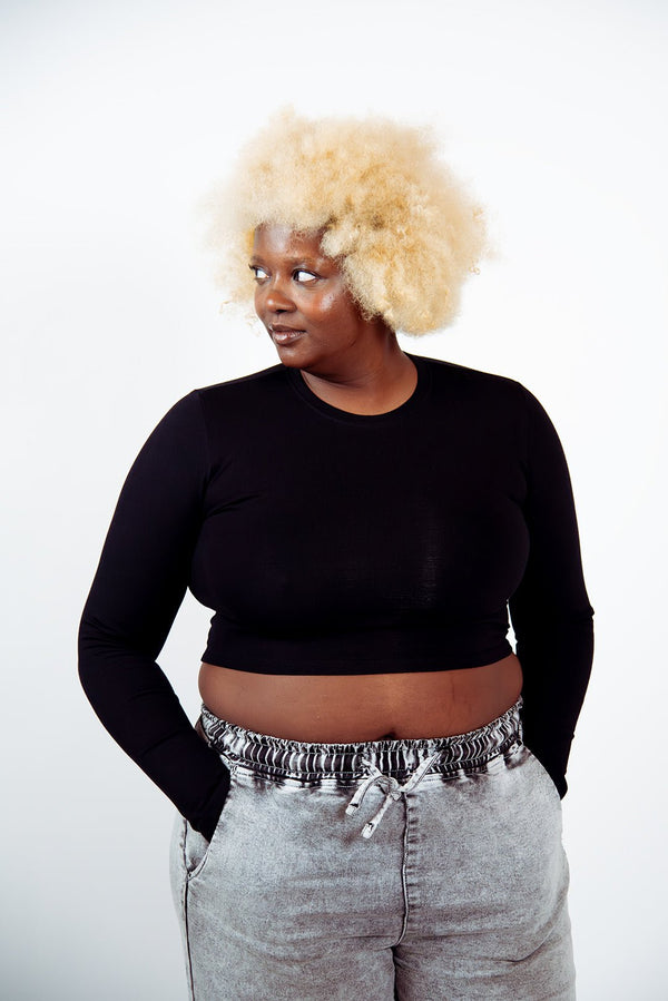 Leki Crop Top in Black - Manners London