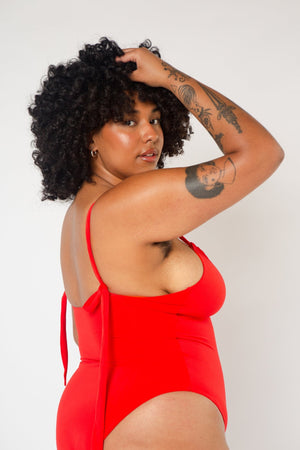 Multi Tie Reversible X - Tall One Piece In All The Fire - Manners London
