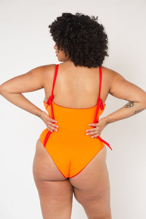 Multi Tie Reversible X - Tall One Piece In All The Fire - Manners London