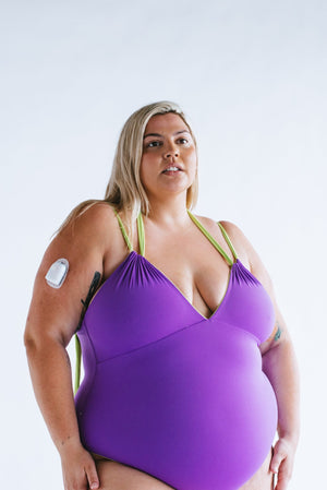 Multi Tie Reversible X - Tall One Piece In Grape And Apple Sours - Manners London