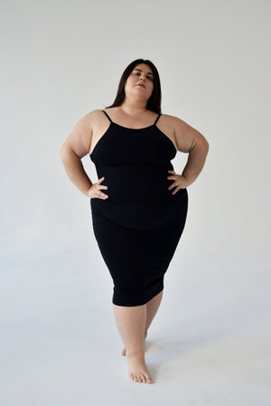 Nata Pencil Dress in Black - Manners London