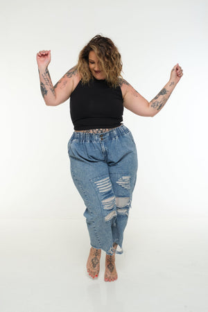 NEW IZA MID CROP 3 PACK in Cafè, Polka dot and Black - Manners London