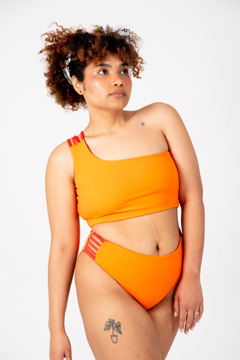 One Shoulder Reversible Top In All The Fire - Manners London