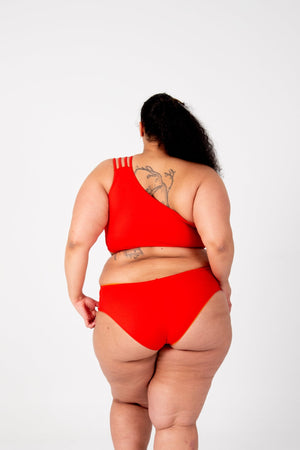 One Shoulder Reversible Top In All The Fire - Manners London