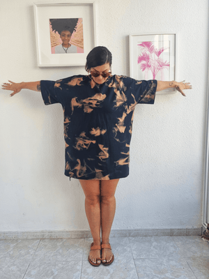 Oversized Shirt Dress in Acid Wash - Manners London